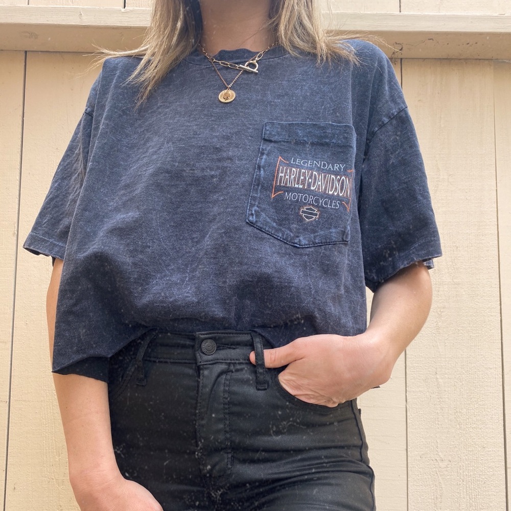 2008 Harley Davidson Acid Wash Shirt